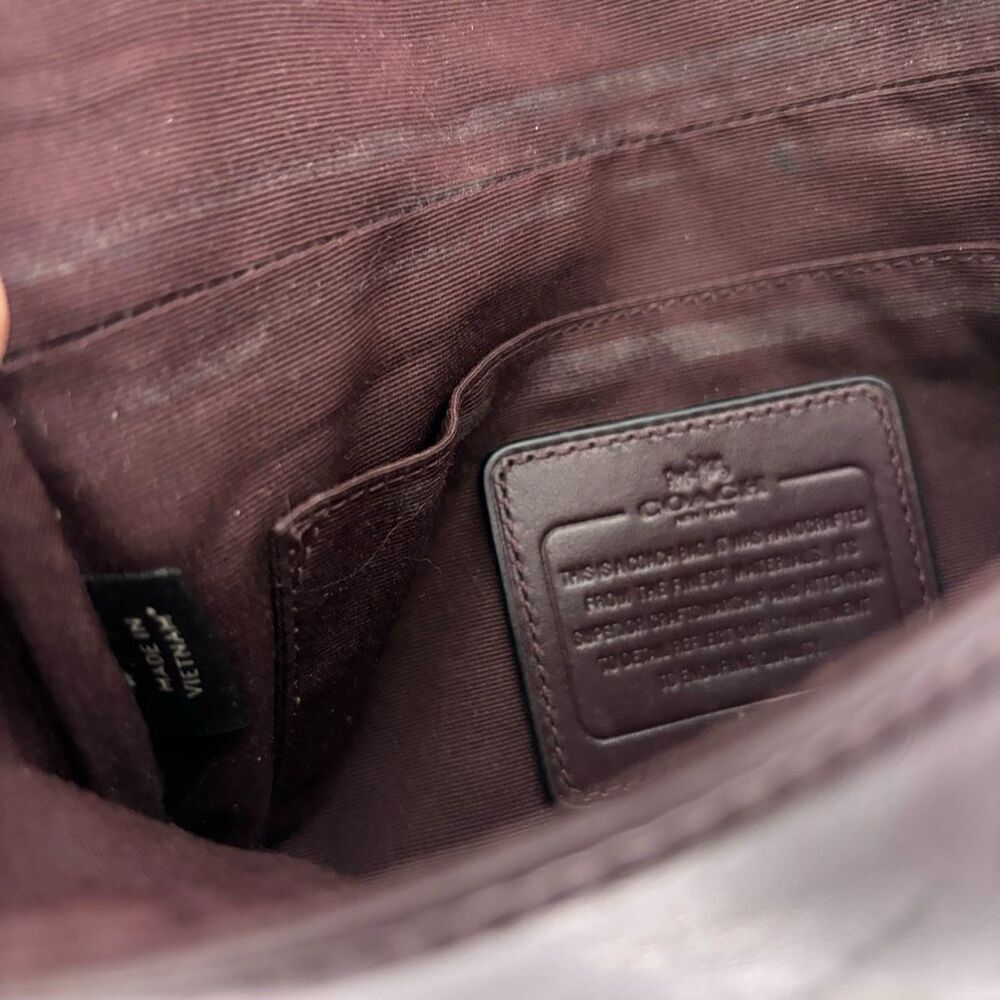 Coach Red/Maroon Patchwork Mini Ruby Leather Cros… - image 9